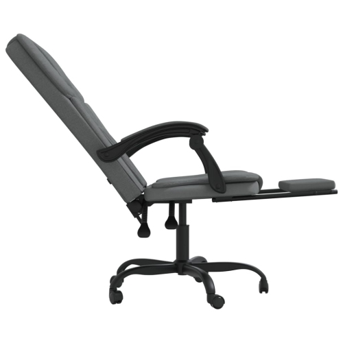 vidaXL Reclining Office Chair Dark Grey Fabric