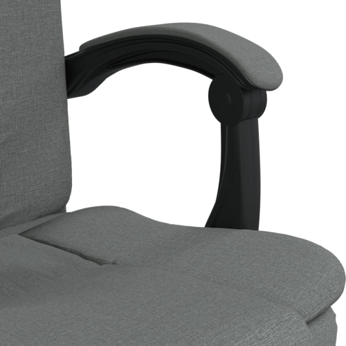 vidaXL Reclining Office Chair Dark Grey Fabric