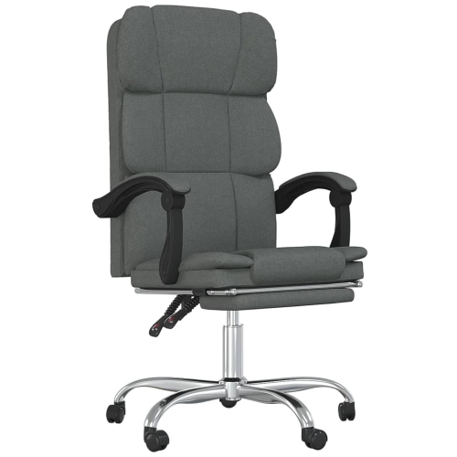 VIDAXL  Reclining Office Chair Dark Grey Fabric