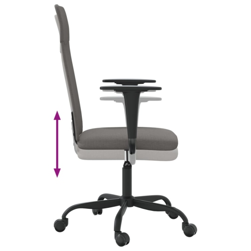vidaXL Office Chair Dark Grey Fabric