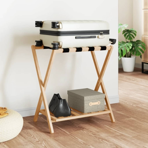 Porte-bagages VIdaXL, 68 x 38 x 38 x 58 cm bambou