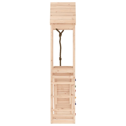 vidaXL Playhouse with Climbing Wall Solid Wood Pine