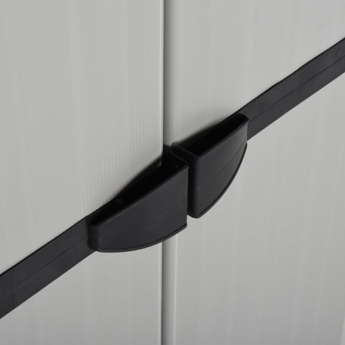 vidaXL Garden Storage Cabinet with 3 Shelves Grey&Black 68x40x168 cm