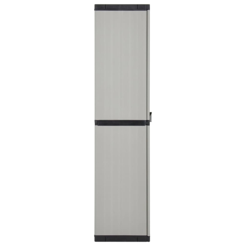 vidaXL Garden Storage Cabinet with 3 Shelves Grey&Black 68x40x168 cm