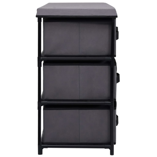 vidaXL Storage Cabinet with 6 Drawers 55x29x55 cm Grey Steel