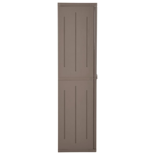 vidaXL Garden Storage Cabinet Brown 65x45x172 cm PP Wood Look