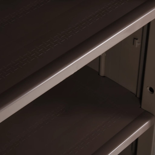 vidaXL Garden Storage Cabinet Brown 65x45x172 cm PP Wood Look