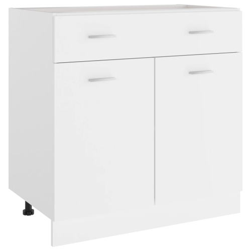 VIDAXL  Drawer Bottom Cabinet Lyon 80X46X81.5 Cm Engineered Wood In White