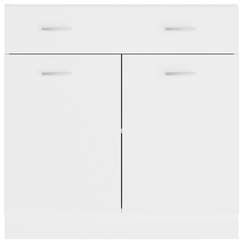 vidaXL Drawer Bottom Cabinet Lyon White 80x46x81.5 cm Engineered Wood