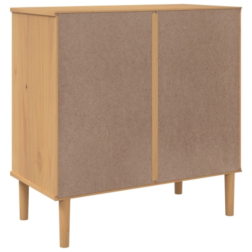 vidaXL Sideboard SENJA Rattan Look Brown 80x40x80 cm Solid Wood Pine
