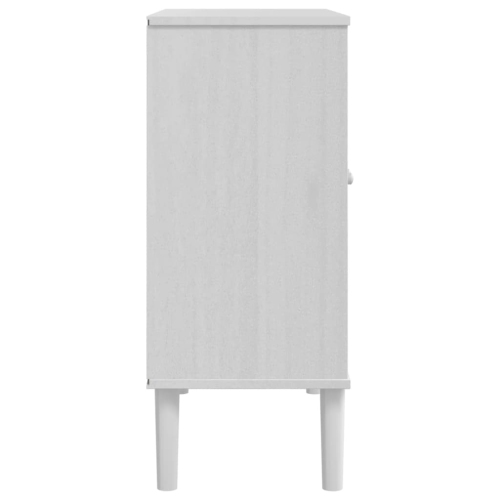 vidaXL Sideboard SENJA Rattan Look White 80x35x80 cm Solid Wood Pine