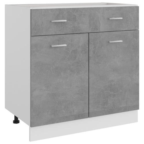 VIDAXL  Drawer Bottom Cabinet Concrete 80X46X81.5 Cm Engineered Wood In Grey