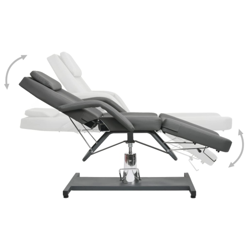 vidaXL Massage Table Grey 180x62x(87-112) cm