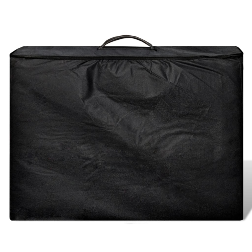 vidaXL Black Foldable Massage Table 4 Zones with Aluminium Frame