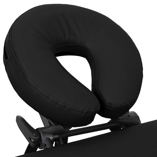 vidaXL Black Foldable Massage Table 4 Zones with Aluminium Frame