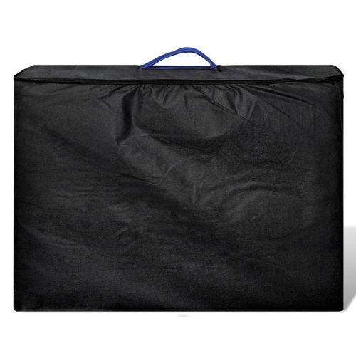 Table de massage pliable bleue à 4 zones avec cadre en aluminium