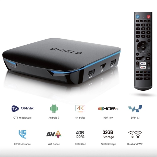 2024 ACEROID Shield Android 4 Go 32 Go IPTV décodeur intelligent TV  décodeur TV TVplus 2,4/5G Wi-Fi bibande 600 M avec câble Ethernet  LIXSUNTEK®