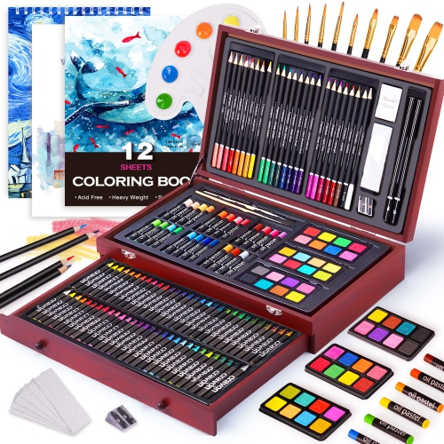 Deluxe Art Set Complete 157 Piece Drawing Painting Kit with