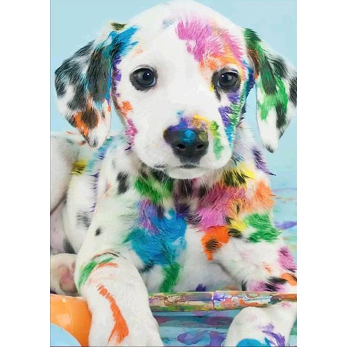 Sparkling Paws Pet Dog Diamond Painting Kit Create Stunning Dog Art with Full Drill Embroidery. Perfect DIY Craft for Home Decor Gifts. Size