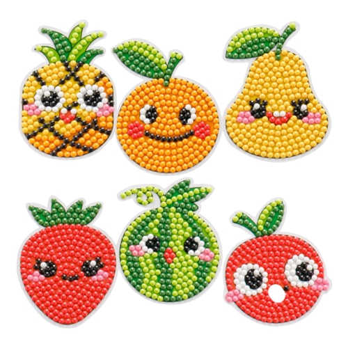 SparkleArt 5D Diamond Painting Stickers Kit for Kids Fruit Head