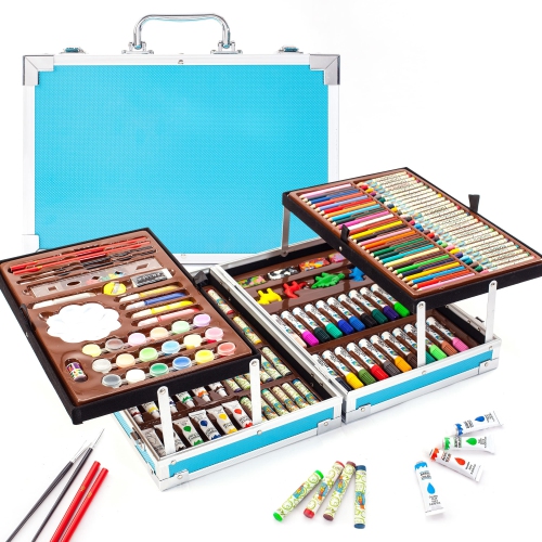 Creative Kids Art Set - 170-pack Drawing Kit And Painting Box Supplies 