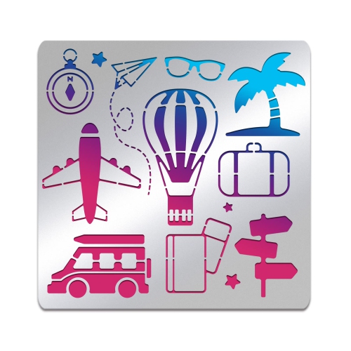 Stainless Steel Travel Stencils - Aircraft Hot Air Balloon Luggage ...