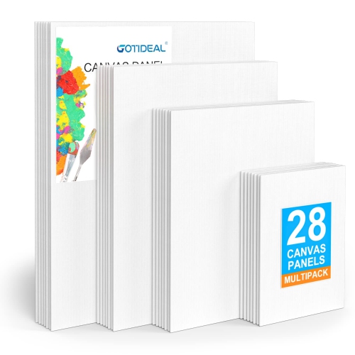 Artistic Canvas Masterpieces Set of 28 Primed Multi Pack Boards