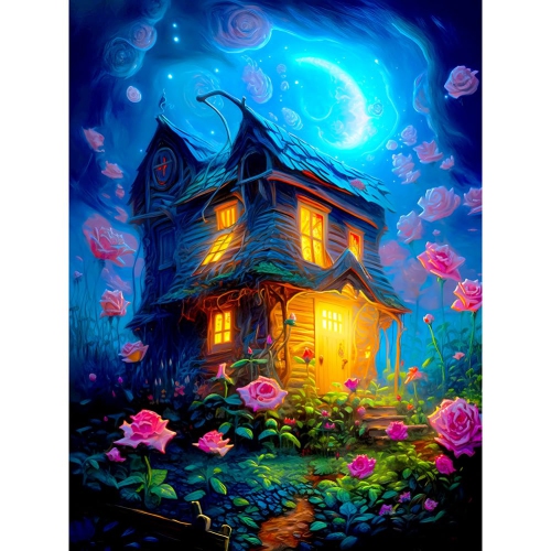 Enchanted Forest Diamond Painting Kit DIY Magical House Gem Art