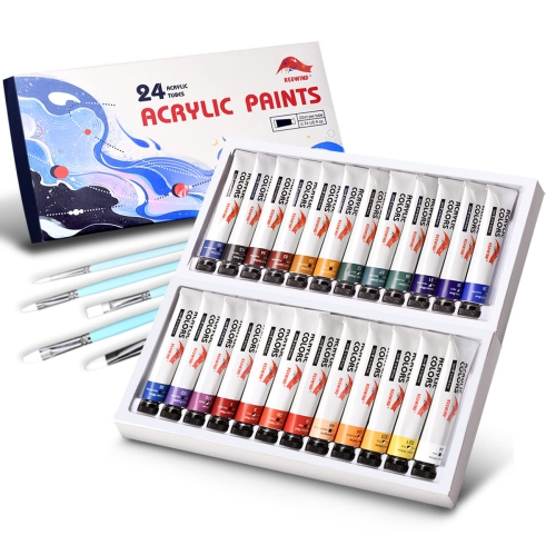 Redwind Artistic Colors 24 High Pigment Acrylic Paint Set 0.74