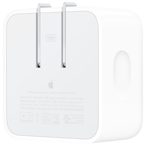 Apple 35W Dual USB-C Compact Power Adapter - Open Box