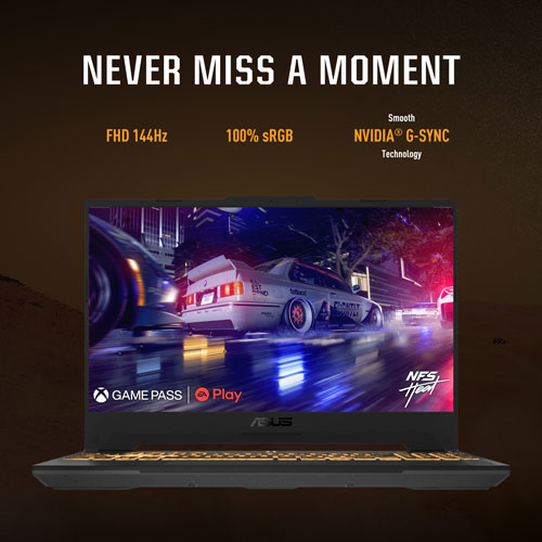 Portable de jeu 144 Hz de 15,6 po TUF Gaming F15 d'ASUS