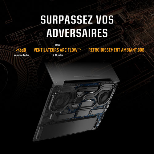 Portable de jeu 144 Hz de 15,6 po TUF Gaming F15 d'ASUS