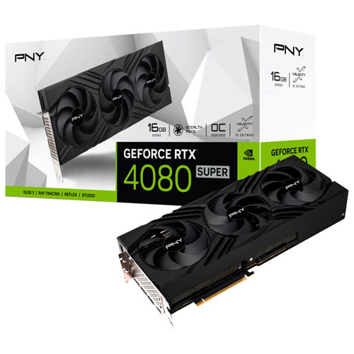 PNY GeForce RTX 4080 Super 16GB OC TF GDDR6X Video Card