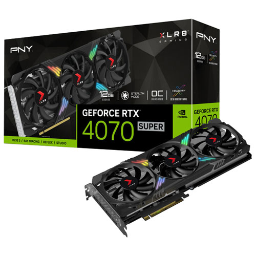 PNY GeForce RTX 4070 Super 12GB OC TF ARGB GDDR6X Video Card