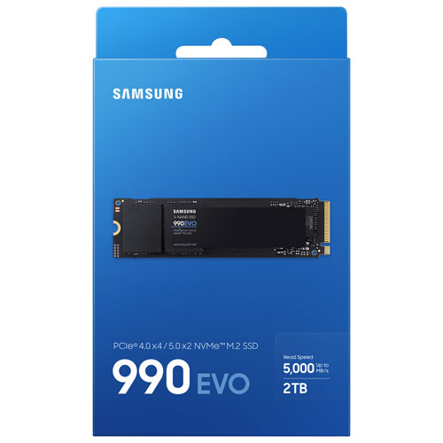 Samsung 990 EVO 2TB NVMe PCI-e Internal Solid State Drive (MZ-V9E2T0B/AM) - English - Black/Red