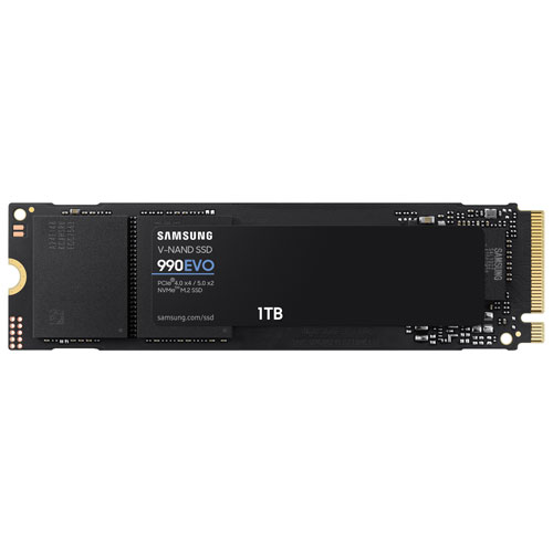 Disque SSD interne NVMe PCI-e 990 EVO de 1 To de Samsung - Anglais - Noir/Rouge