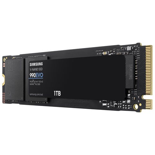 Samsung 990 EVO 1TB NVMe PCI-e Internal Solid State Drive (MZ-V9E1T0B/AM) - English - Black/Red
