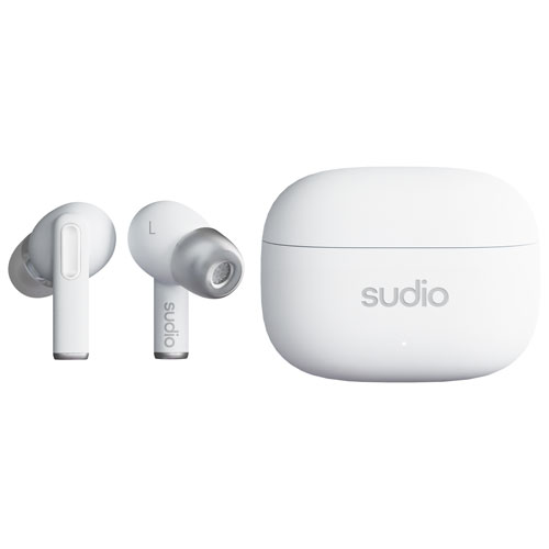 Écouteurs boutons 100 % sans fil à suppression du bruit A1 Pro de Sudio Audio - Blanc