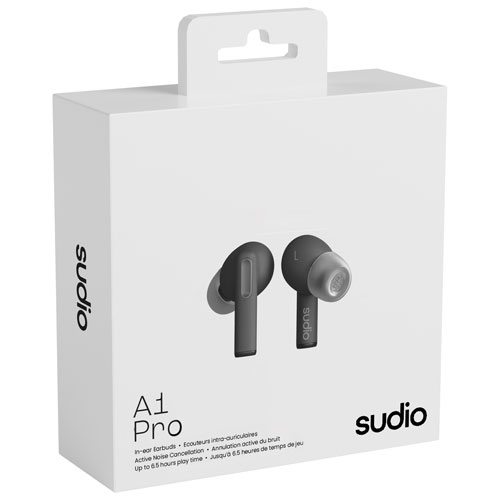 Sudio Audio A1 Pro In-Ear Noise Cancelling True Wireless Earbuds - Black