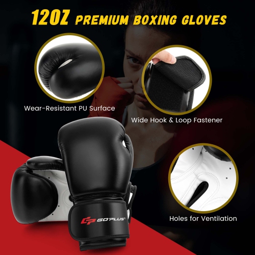 Goplus 71" Freestanding Punching Bag with 25 Suction Cups Gloves 182 lbs Sand Filling