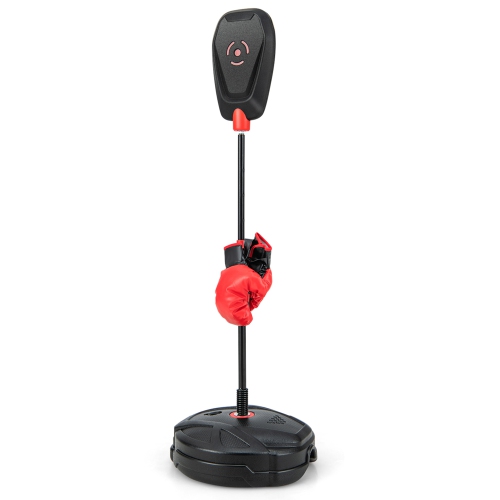 Costway Kids Punching Bag with Stand Height Adjustable Boxing Equipment with Gloves