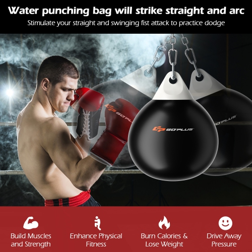 Goplus 18" 110Lbs Heavy Water Filled Punching Aqua Training Boxing Bag Home Gym Hook