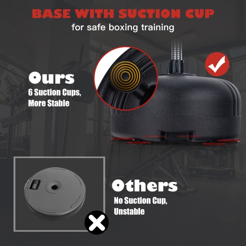 Costway Freestanding Punching Bag with Stand Boxing Gloves for Adult Kids Adjustable