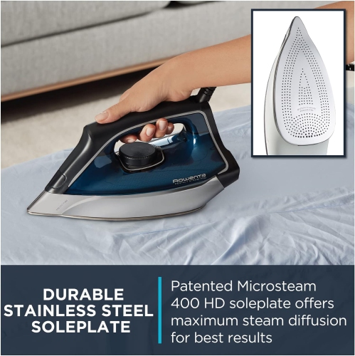 Rowenta Perfect Steam Pro DG8624U1, Stainless Steel Soleplate Professional Steam Station for Clothes 37 Ounce Removable Tank Fast Heat Up, 1800 Watts