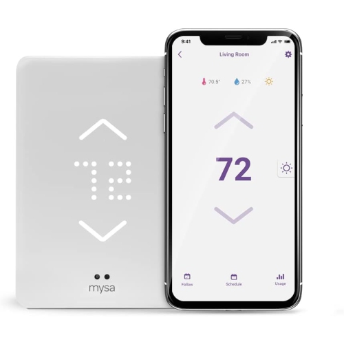 Mysa Smart Thermostat for Electric Baseboard Heaters and in-Wall Heaters V2, Connects with Smart Devices, Control Remotely, Pairs with WiFi or NFC