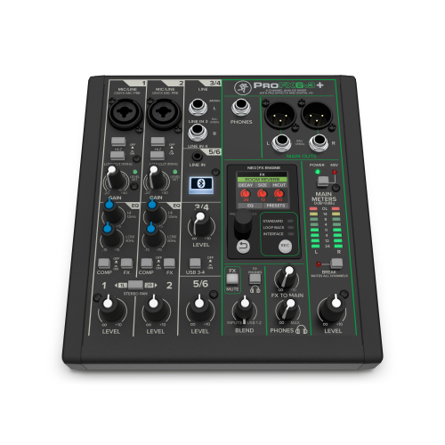 Mackie ProFX6v3+ 6-Channel Professional Effects Mixer with Bluetooth