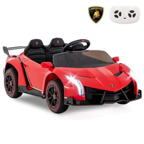 COSTWAY  Licensed Lamborghini 4Wd Kids Ride-On Sports Car 12V Battery Powered 2.4G Remote