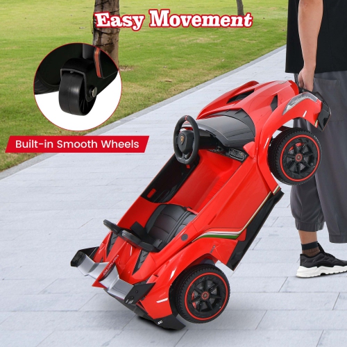 Costway Licensed Lamborghini 4WD Kids Ride-on Sports Car 12V Battery Powered 2.4G Remote