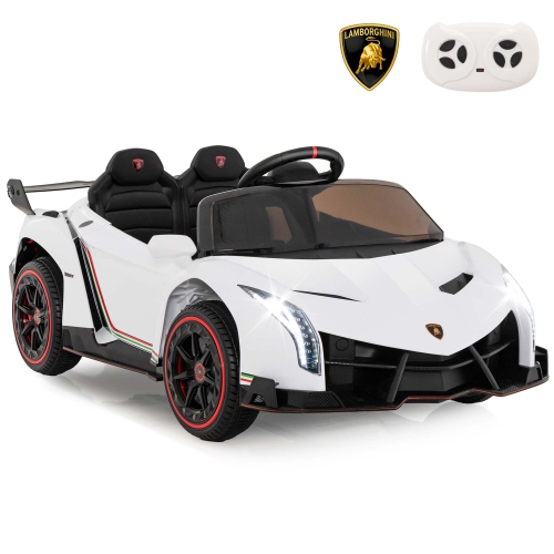 COSTWAY  Licensed Lamborghini 4Wd Kids Ride-On Sports Car 12V Battery Powered 2.4G Remote