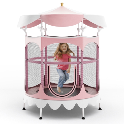 Kids pink outlet trampoline